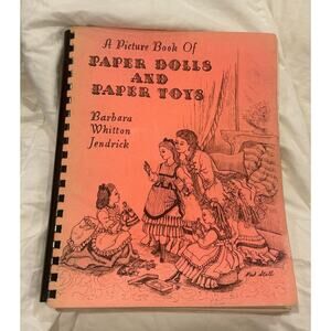 Picture Book of Paper Dolls Toys Barbara Whitton Jendrick Spiral Bound 1974
